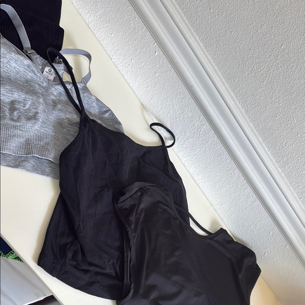 Black and Gray Camisole Set